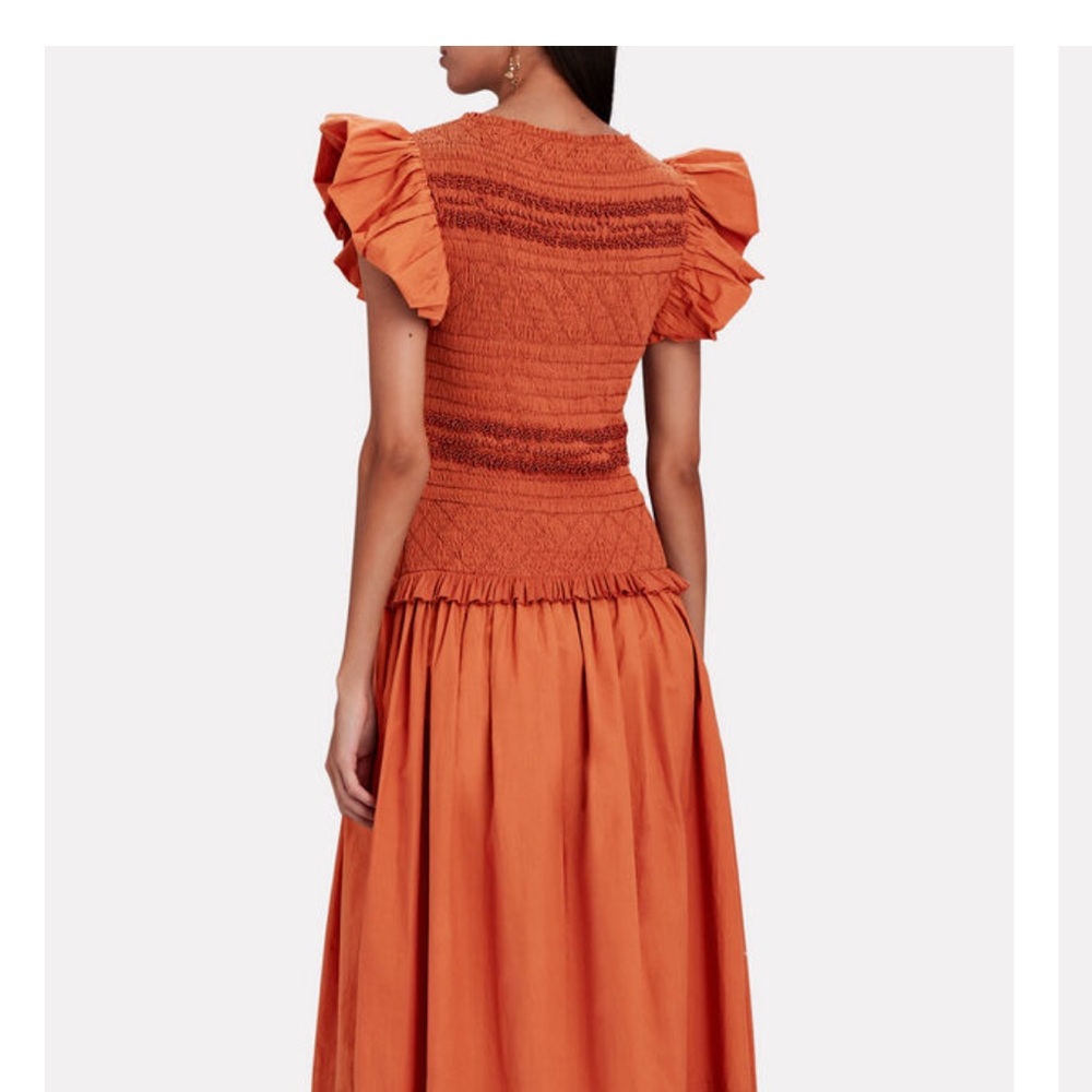 Ulla Johnson Midi Burnt Orange Size 10 Nwot $595 … - image 3